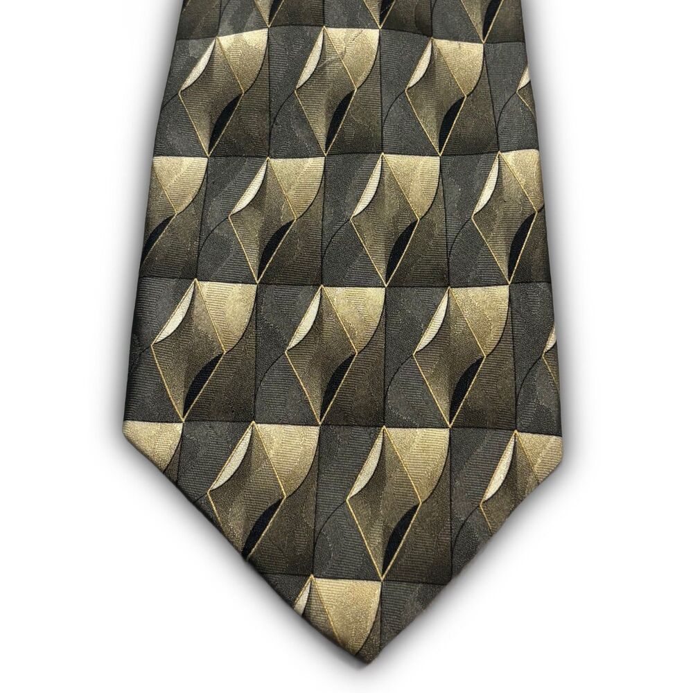 Via Europa Silk Abstract Tie